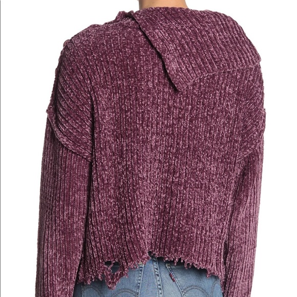 💕HP💕Wildfox chenille rider purple sweater - Picture 6 of 9